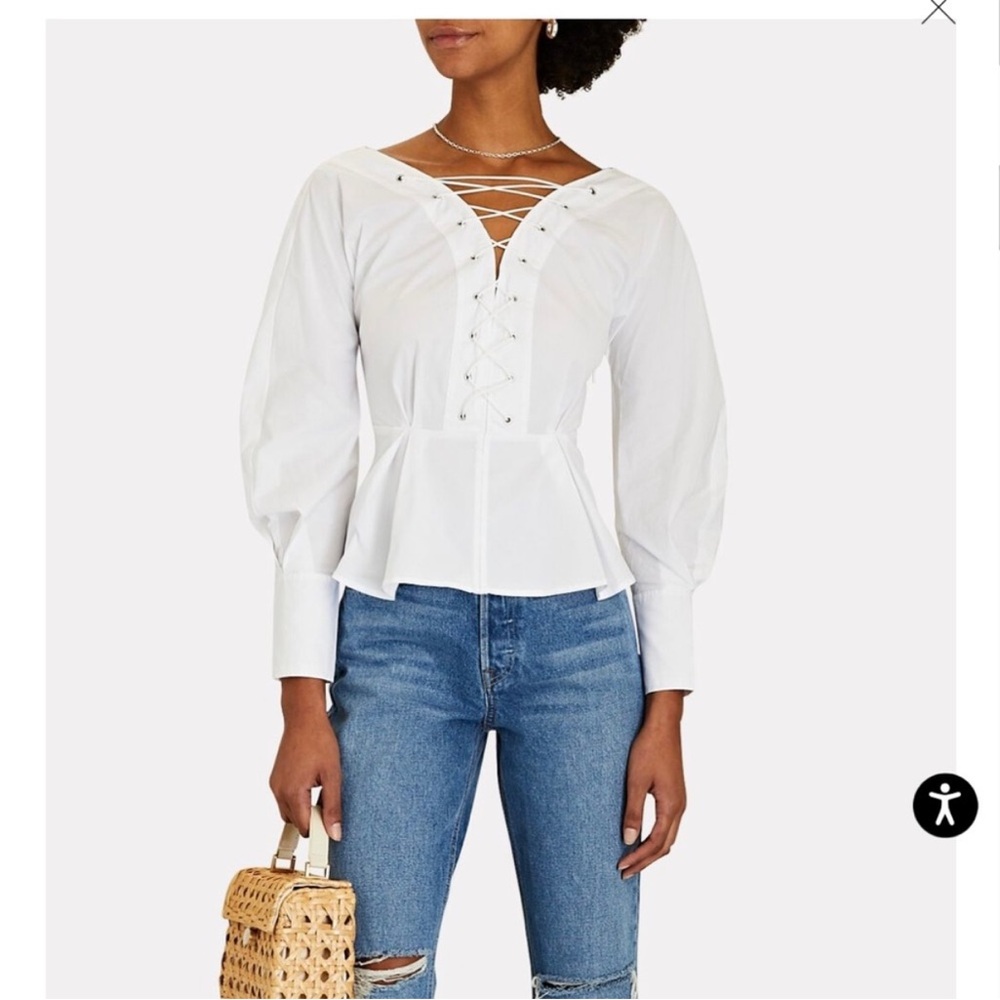 STAUD Monroe Peplum Top